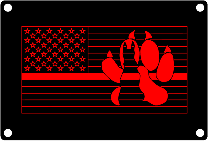 Thin Red Line K9 Service Flag