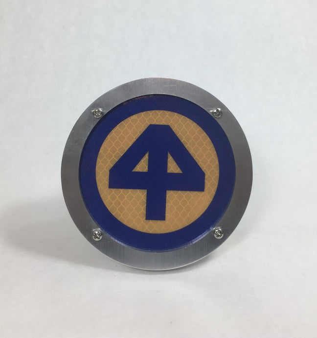 44th ID Round Reflective Hitch Cover