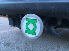 Green Lantern Round Reflective Hitch Cover