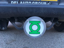 Green Lantern Round Reflective Hitch Cover
