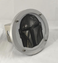 Mandalorian Helmet Round Reflective Hitch Cover