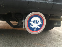 US Army Paratrooper and Glider Round Reflective Hitch Cover