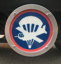 US Army Paratrooper and Glider Round Reflective Hitch Cover