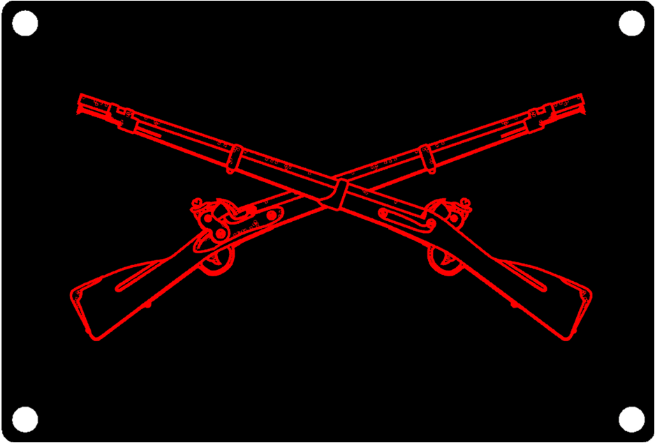 US Army Infantry Crossed Rifles – 1st Amendment Hitch Covers