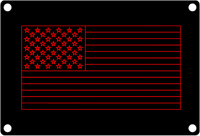 American Flag Wire Frame